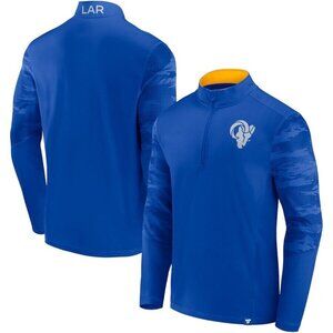 Men's Los Angeles Rams Fanatics Quarter Zip Jacket Size Large EUC